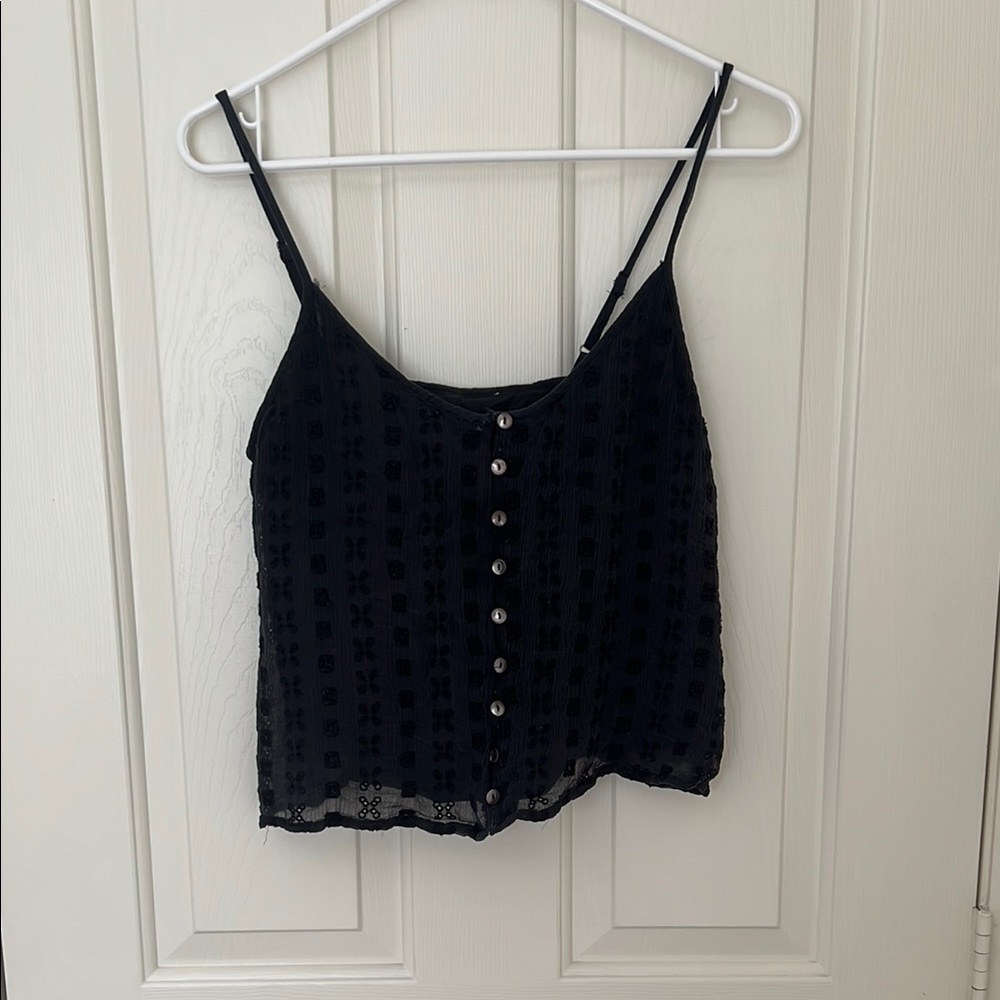 Black spaghetti strap top